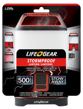 Life+Gear 41-3760 Collapsible Lantern, LED Lamp, Plastic, Black/Red